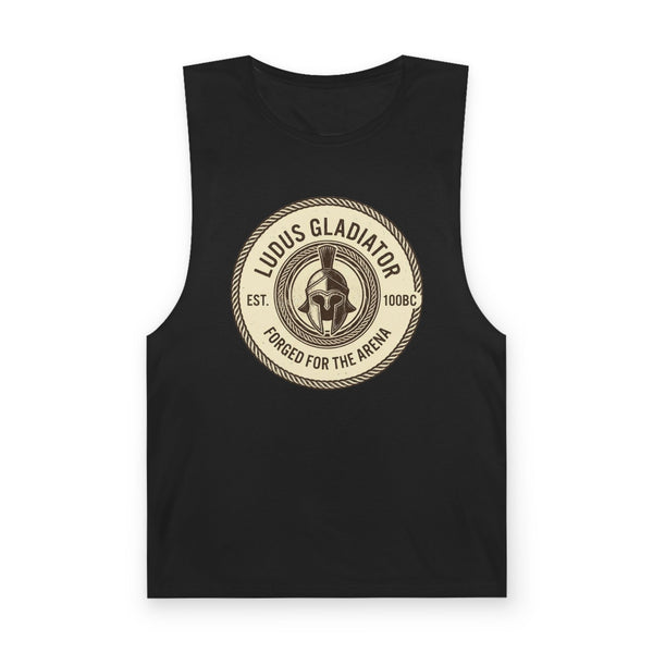 Ludus Gladiator Emblem Tank | Gladiator Helmet Circle Logo Tank Top