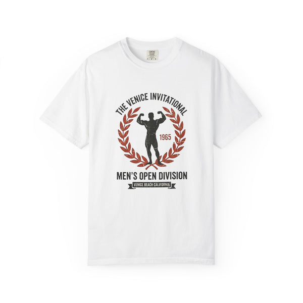 Men's Open Division Bodybuilding T-Shirt — The Venice Invitational 1965 Vintage Gym Tee