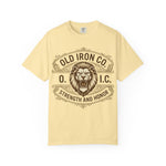 Old Iron Co Lion Crest T-Shirt | Strength and Honor vintage emblem