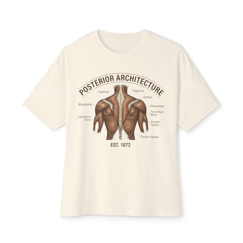 Posterior Architecture muscles anatomy T-Shirt | Back Muscles Diagram Tee