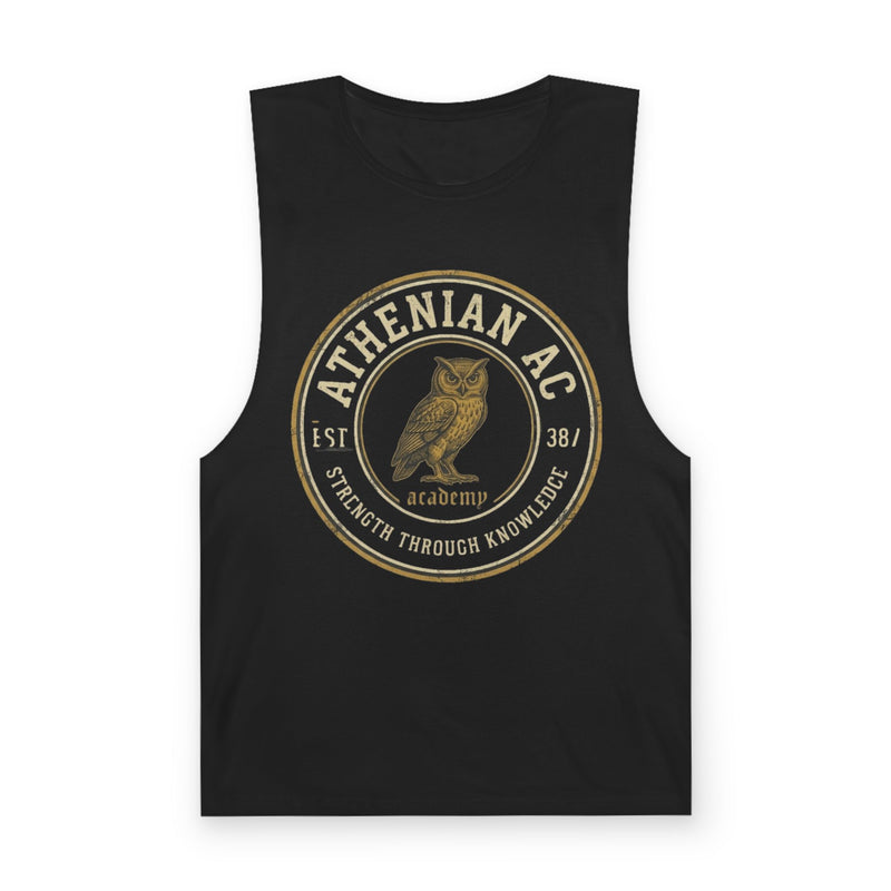 Athenian AC Owl Emblem Tank | Vintage Academy Badge Athletic Tank