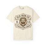 Old Iron Co Lion Crest T-Shirt | Strength and Honor vintage emblem